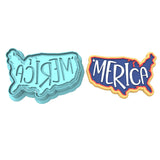 Merica Cookie Cutter | Stamp | Stencil #1