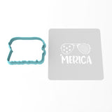 'Merica Glasses Cookie Cutter | Stamp | Stencil #1