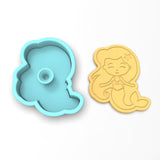 Mermaid Cookie Cutter | Stamp | Stencil #1