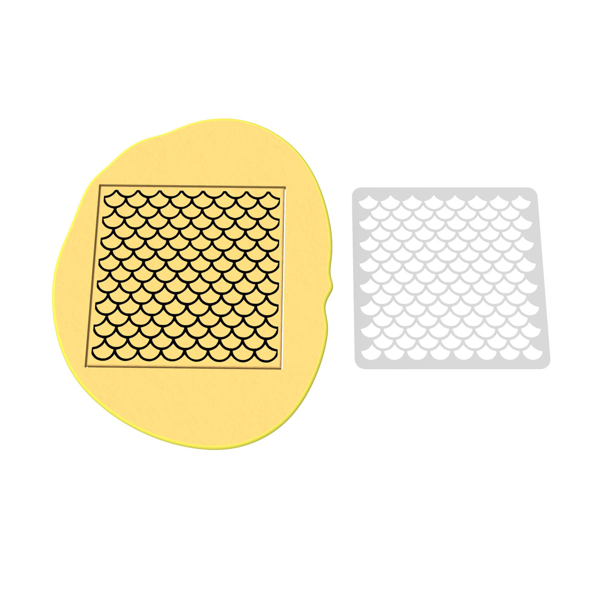 Mermaid Scales Cutter | Stamp | Stencil #1