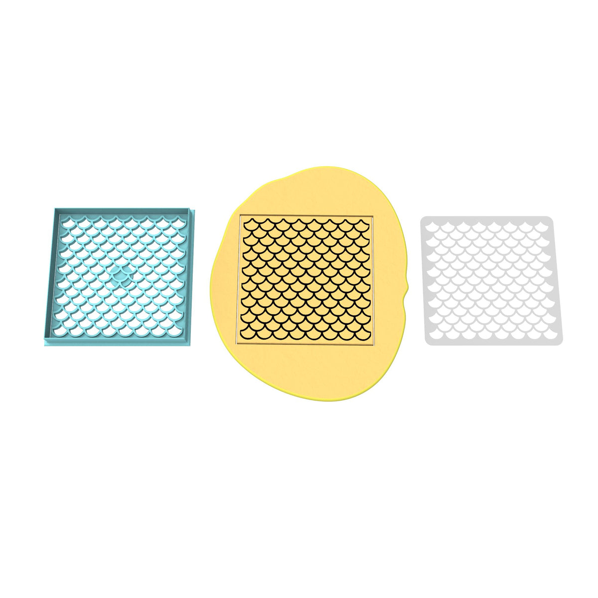 Mermaid Scales Cutter | Stamp | Stencil #1