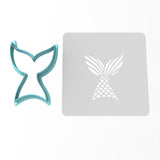 Mermaid Tail Cookie Cutter | Stamp | Stencil #1