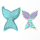 Mermaid Tail Cookie Cutter | Stamp | Stencil #1