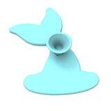 Mermaid Tail Splash Cookie Cutter | Stamp | Stencil #1 Cookie Cutters Cookie Cutter Lady 2 Inch Small Cupcake Stamp Only No