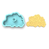 Merry Christmas Cookie Cutter | Stamp | Stencil #3