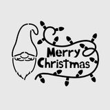 Merry Christmas Gnome Cookie Cutter | Stamp | Stencil #1