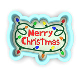 Merry Christmas Lights Cookie Cutter | Stamp | Stencil 1