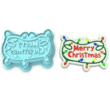 Merry Christmas Lights Cookie Cutter | Stamp | Stencil 1