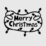 Merry Christmas Lights Cookie Cutter | Stamp | Stencil 1