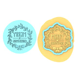 Merry Christmas Mistletoe Cookie Cutter | Stamp | Stencil #1 Xmas / Winter / NYE Cookie Cutter Lady MINI - 2 Inches (5cm) **BUNDLE** Cutter + Debosser 