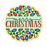 Merry Christmas Round Lights Cookie Cutter | Stamp | Stencil #1