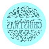 Merry Christmas Round Lights Cookie Cutter | Stamp | Stencil #1 Xmas / Winter / NYE Cookie Cutter Lady 