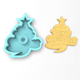 Merry Christmas Tree Cookie Cutter | Stamp | Stencil #1