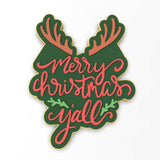 Merry Christmas Y'all Cookie Cutter | Stamp | Stencil #1