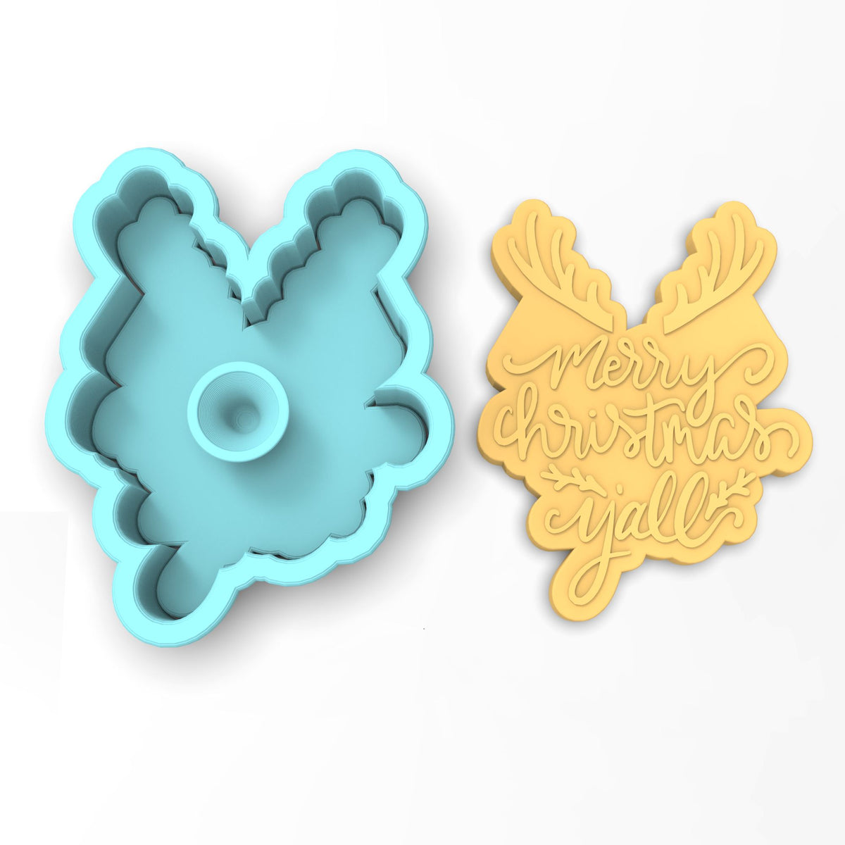 Merry Christmas Y'all Cookie Cutter | Stamp | Stencil #1