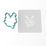 Merry Christmas Y'all Cookie Cutter | Stamp | Stencil #1 Xmas / Winter / NYE Cookie Cutter Lady MINI - 2 Inches (5cm) **BUNDLE** Cutter + Stencil 