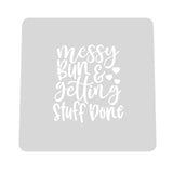 Messy Bun and Getting Stuff Done Cookie Cutter | Stamp | Stencil Animals & Dinosaurs Cookie Cutter Lady MINI - 2 Inches (5cm) Stencil ONLY 