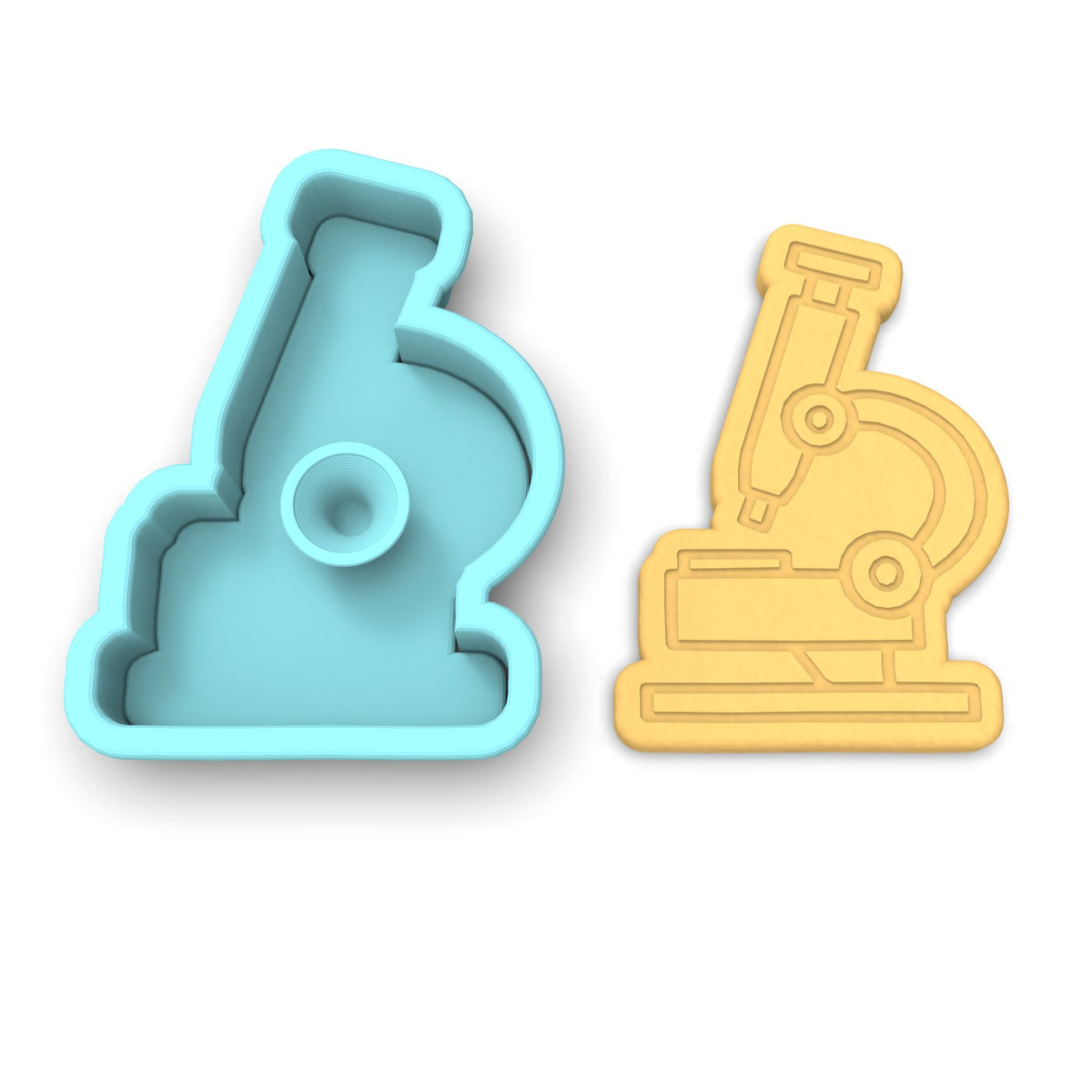 Microscope Cookie Cutter | Stamp | Stencil #1