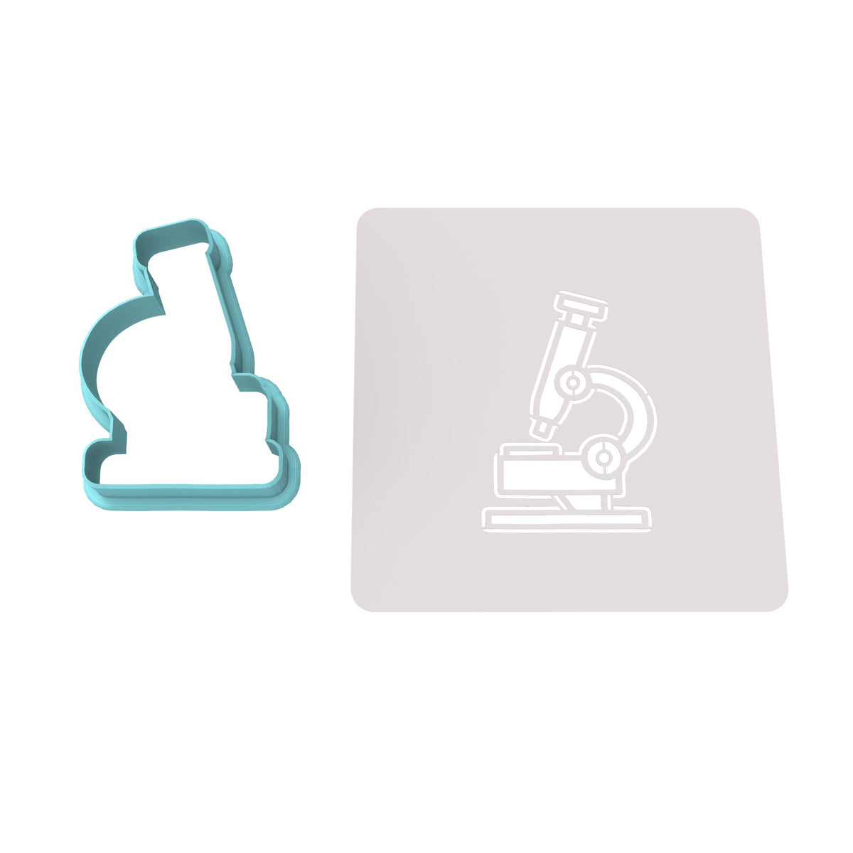 Microscope Cookie Cutter | Stamp | Stencil #1