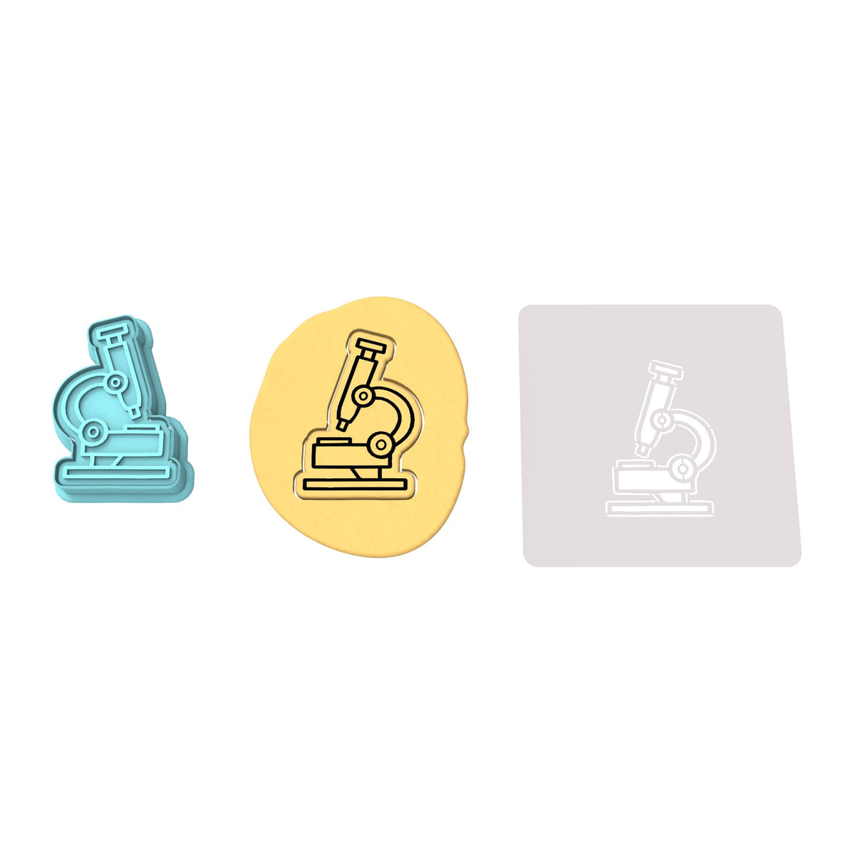 Microscope Cookie Cutter | Stamp | Stencil #1