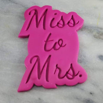 Miss to Mrs. Cookie Cutter  Stamp & Outline #1