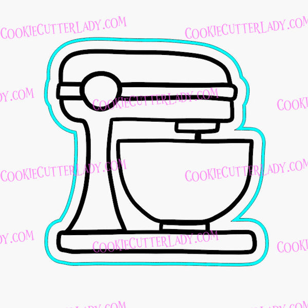 Mixer Cookie Cutter | Stamp | Stencil #1