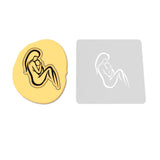 Mom and Baby Cookie Cutter | Stamp | Stencil #4