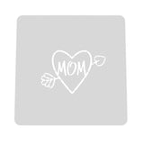 Mom Heart Arrow Cookie Cutter | Stamp | Stencil Animals & Dinosaurs Cookie Cutter Lady MINI - 2 Inches (5cm) Stencil ONLY 