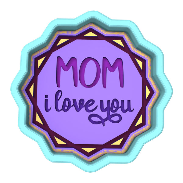 Mom I Love You Cookie Cutter | Stamp | Stencil Animals & Dinosaurs Cookie Cutter Lady 