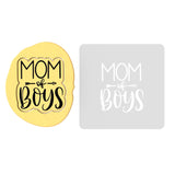 Mom of Boys Cookie Cutter | Stamp | Stencil Cookie Cutters Cookie Cutter Lady 2 Inch Small Cupcake Stamp Only Yes