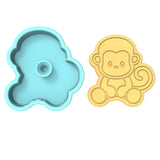 Monkey Body Cookie Cutter | Stamp | Stencil #1