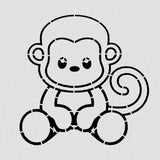Monkey Body Cookie Cutter | Stamp | Stencil #1