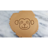 Monkey Face Cookie Cutter  Stamp & Outline #1