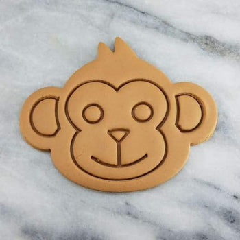 Monkey Face Cookie Cutter  Stamp & Outline #1