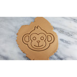 Monkey Face Cookie Cutter  Stamp & Outline #1