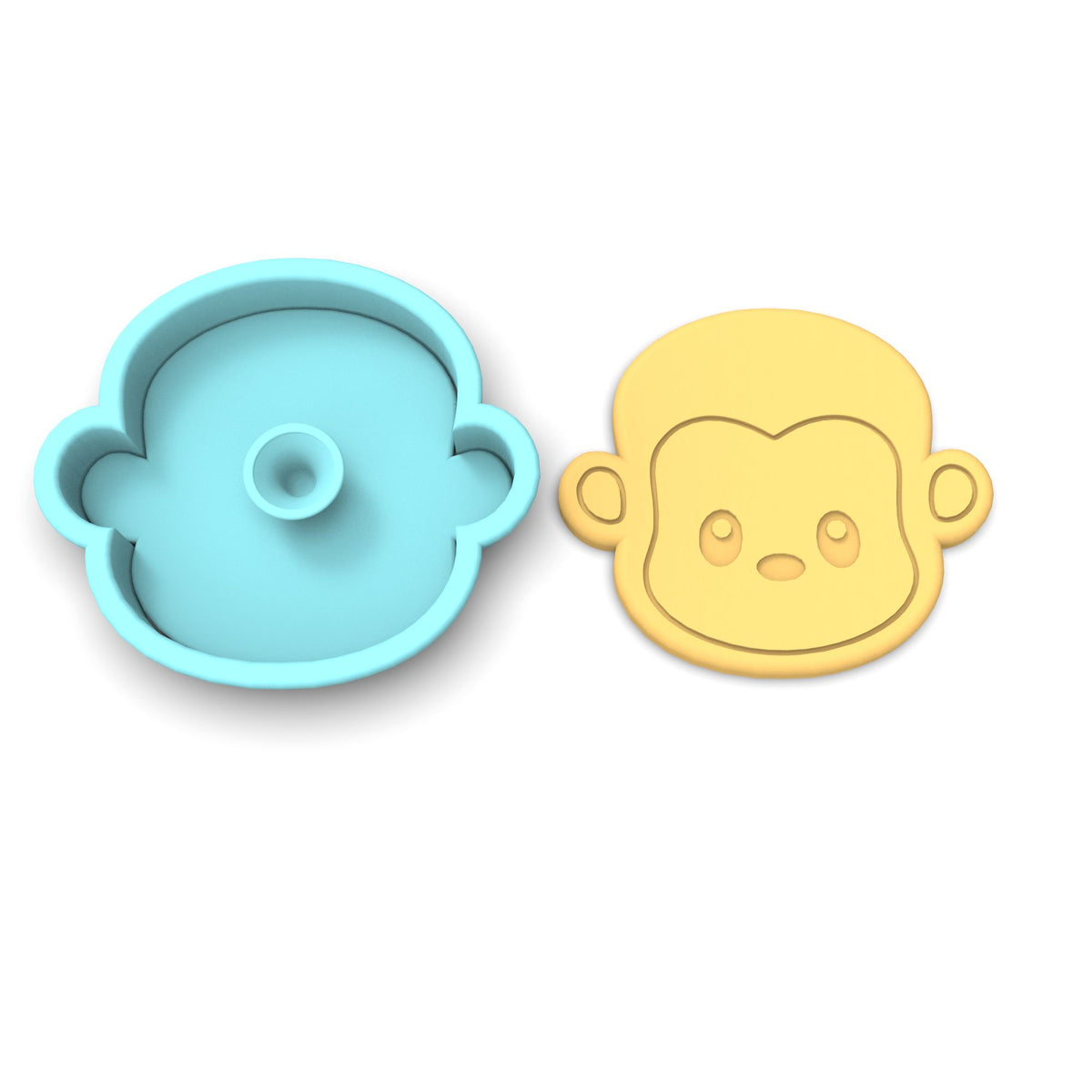 Monkey Head Cookie Cutter | Stamp | Stencil #1