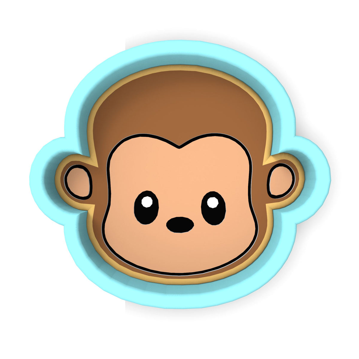 Monkey Head Cookie Cutter | Stamp | Stencil #1