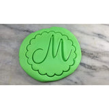 Monogram Fluted Circle Cookie Cutter Stamp & Outline #1 - Letters/ Numbers/ Shapes