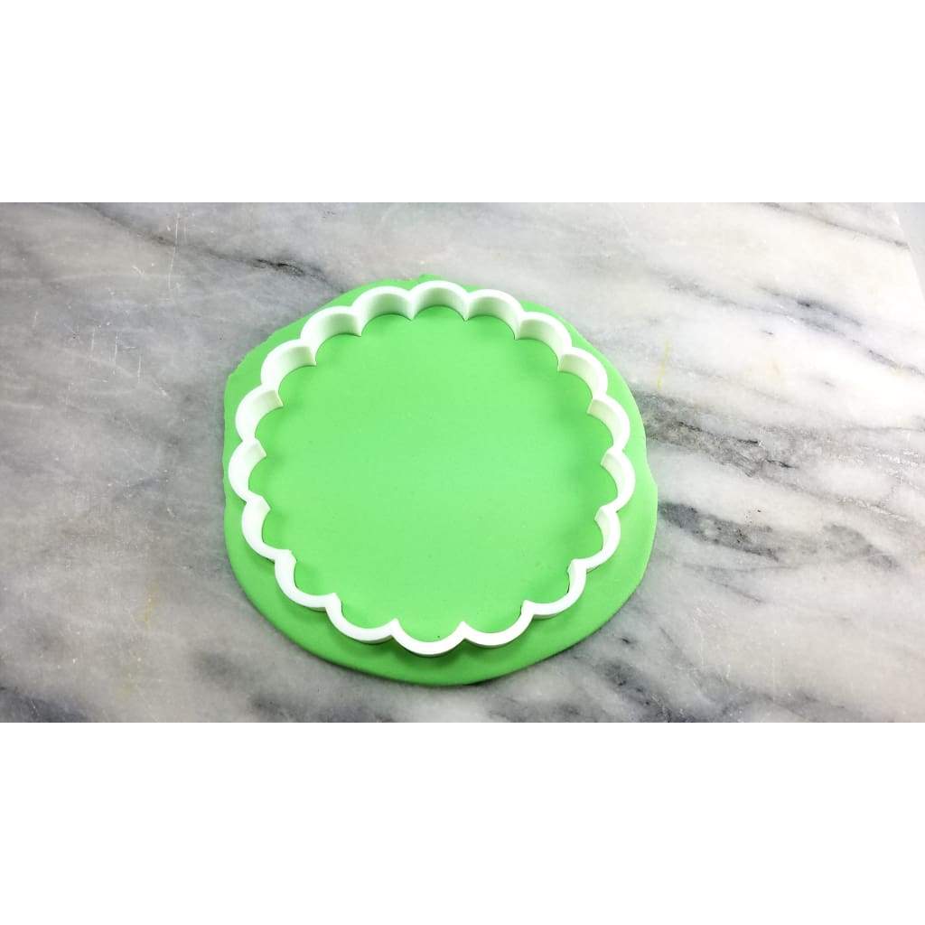 Monogram Fluted Circle Cookie Cutter Stamp & Outline #1 - Letters/ Numbers/ Shapes
