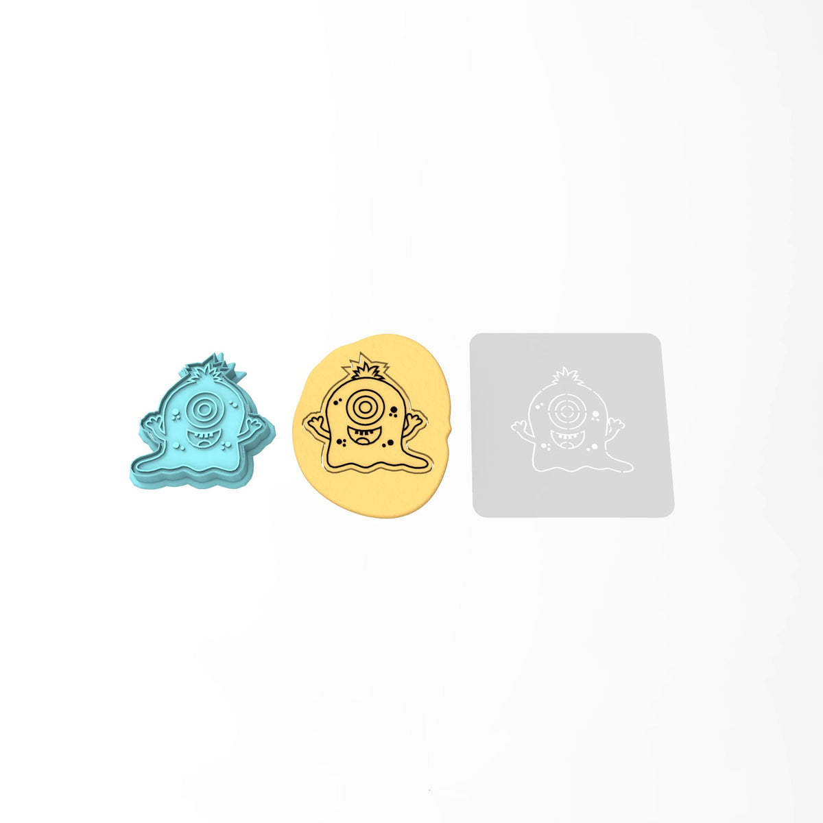Monster Cookie Cutter | Stamp | Stencil #1