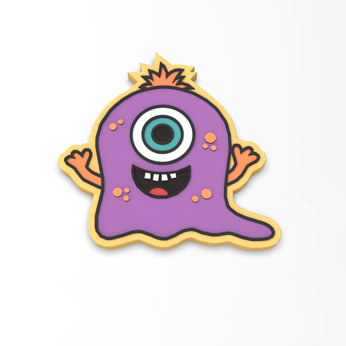 Monster Cookie Cutter | Stamp | Stencil #1