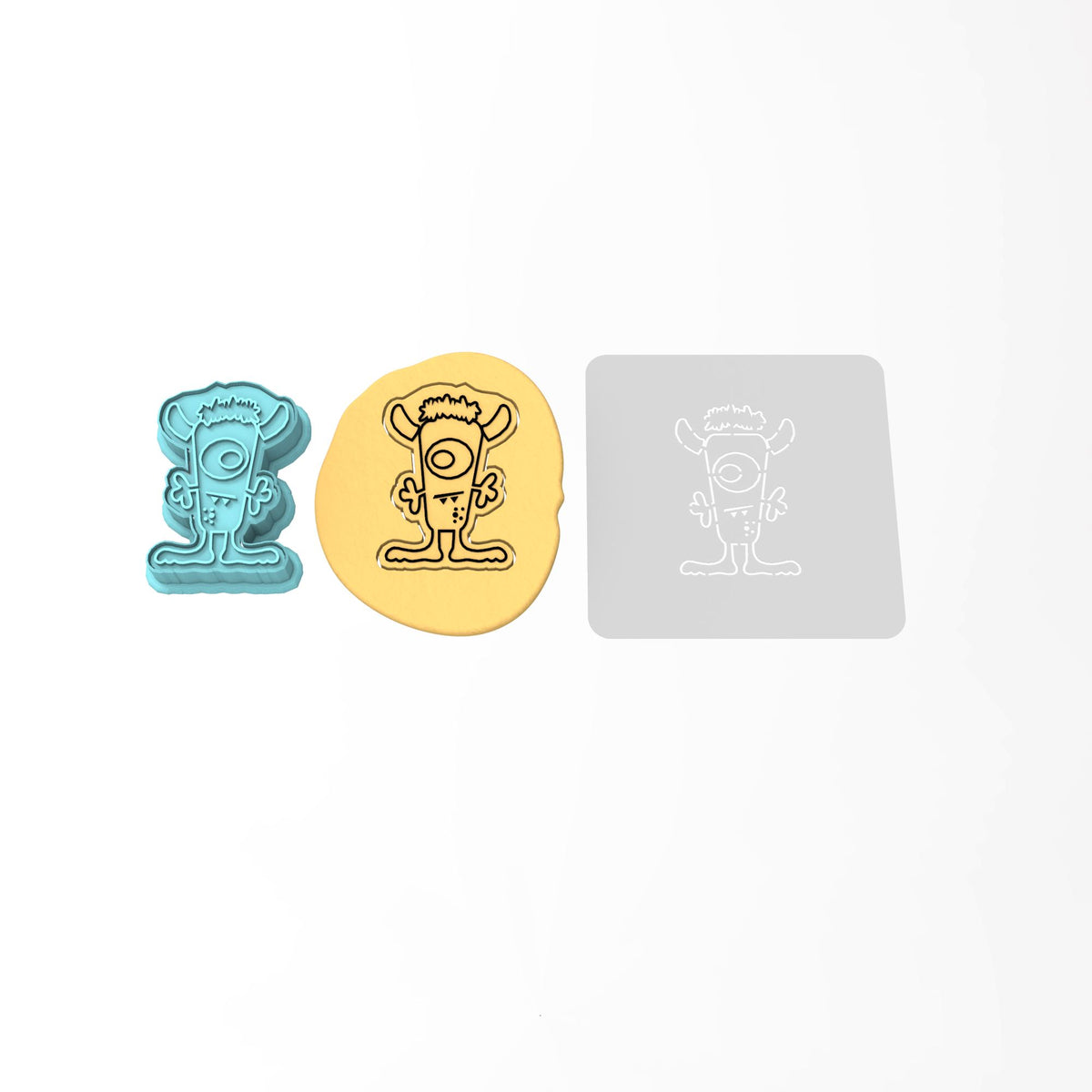 Monster Cookie Cutter | Stamp | Stencil #2