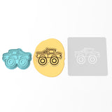 Monster Truck Cookie Cutter | Stamp | Stencil #1
