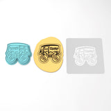 Monster Truck Cookie Cutter | Stamp | Stencil #3
