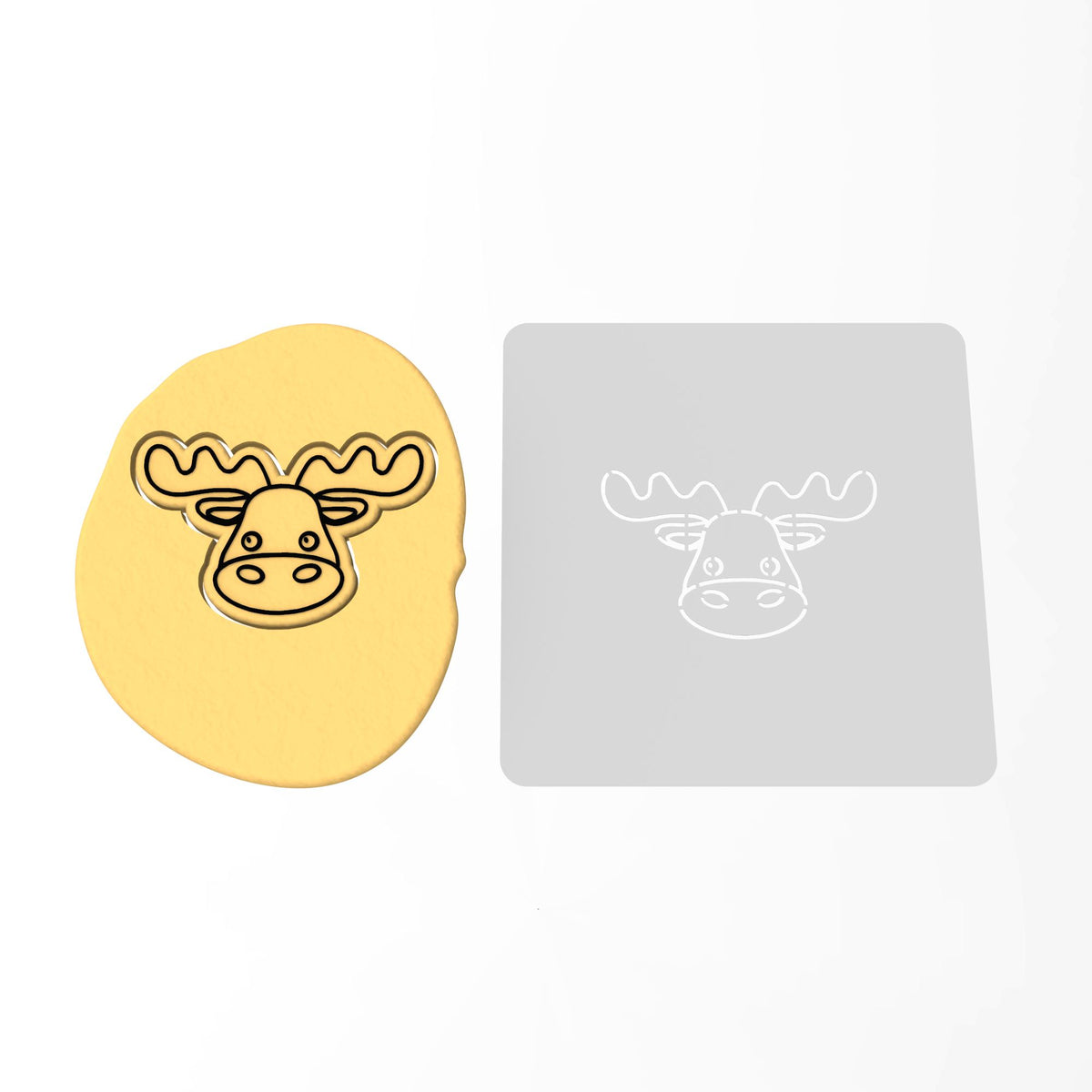 Moose Head Cookie Cutter | Stamp | Stencil #1