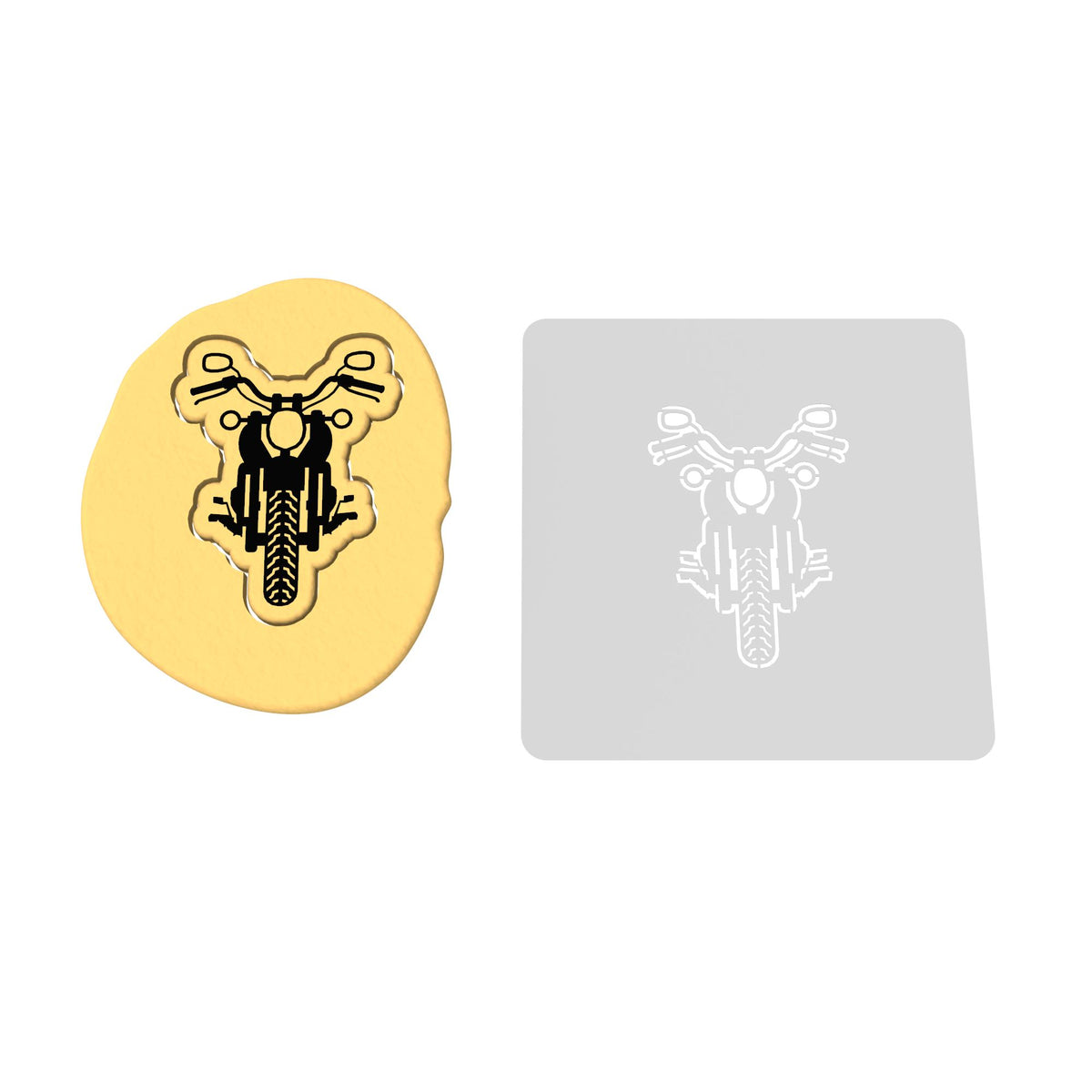 Motorcycle Cookie Cutter | Stamp | Stencil #1