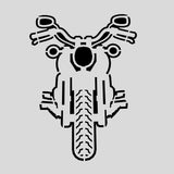 Motorcycle Cookie Cutter | Stamp | Stencil #1