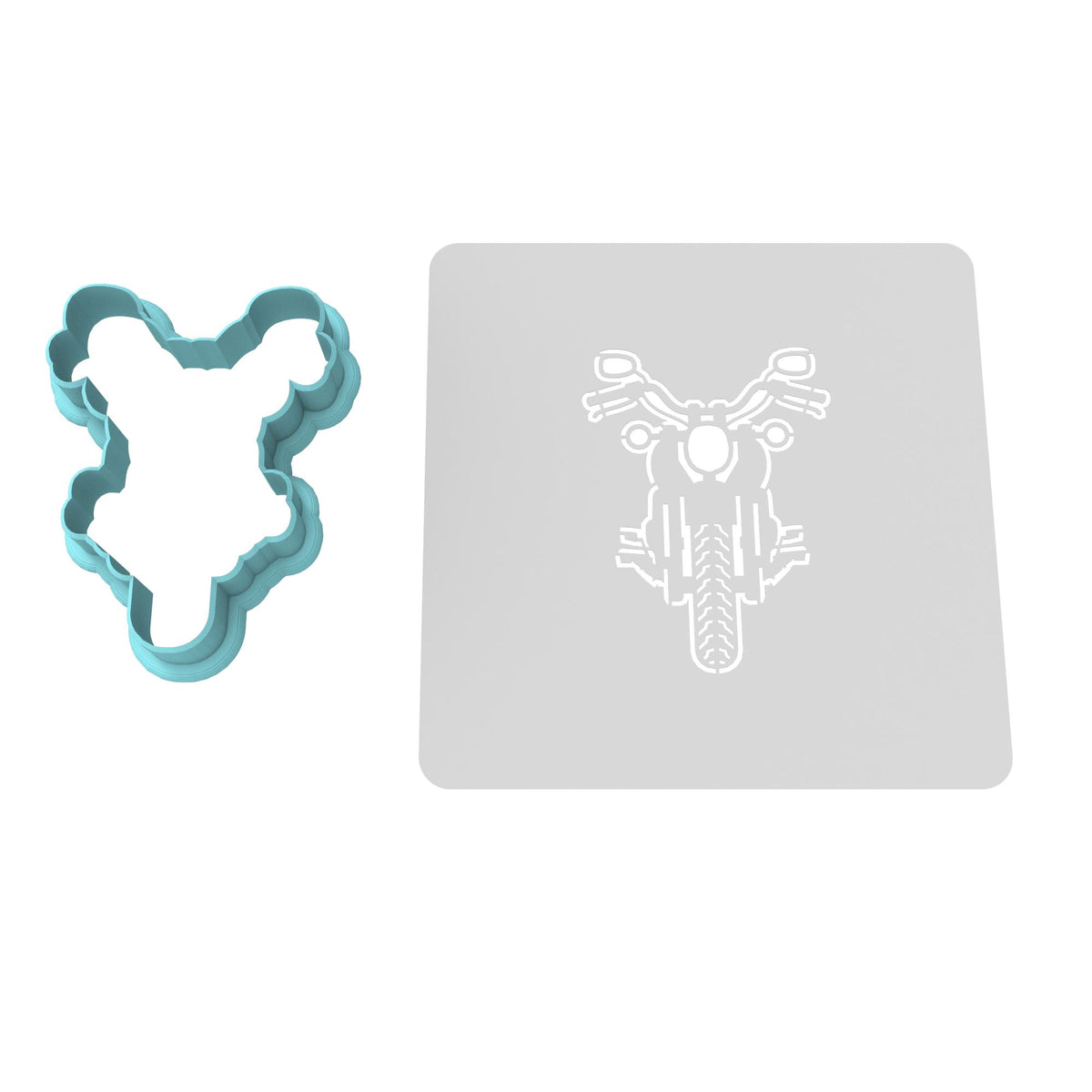 Motorcycle Cookie Cutter | Stamp | Stencil #1