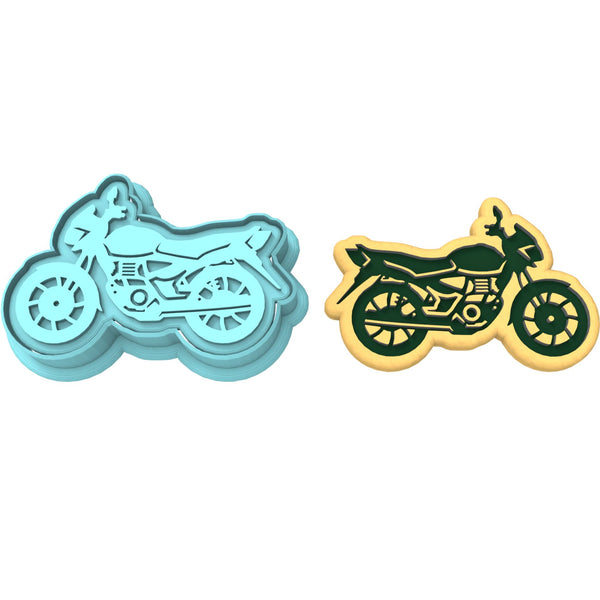Motorcycle Cookie Cutter | Stamp | Stencil #3