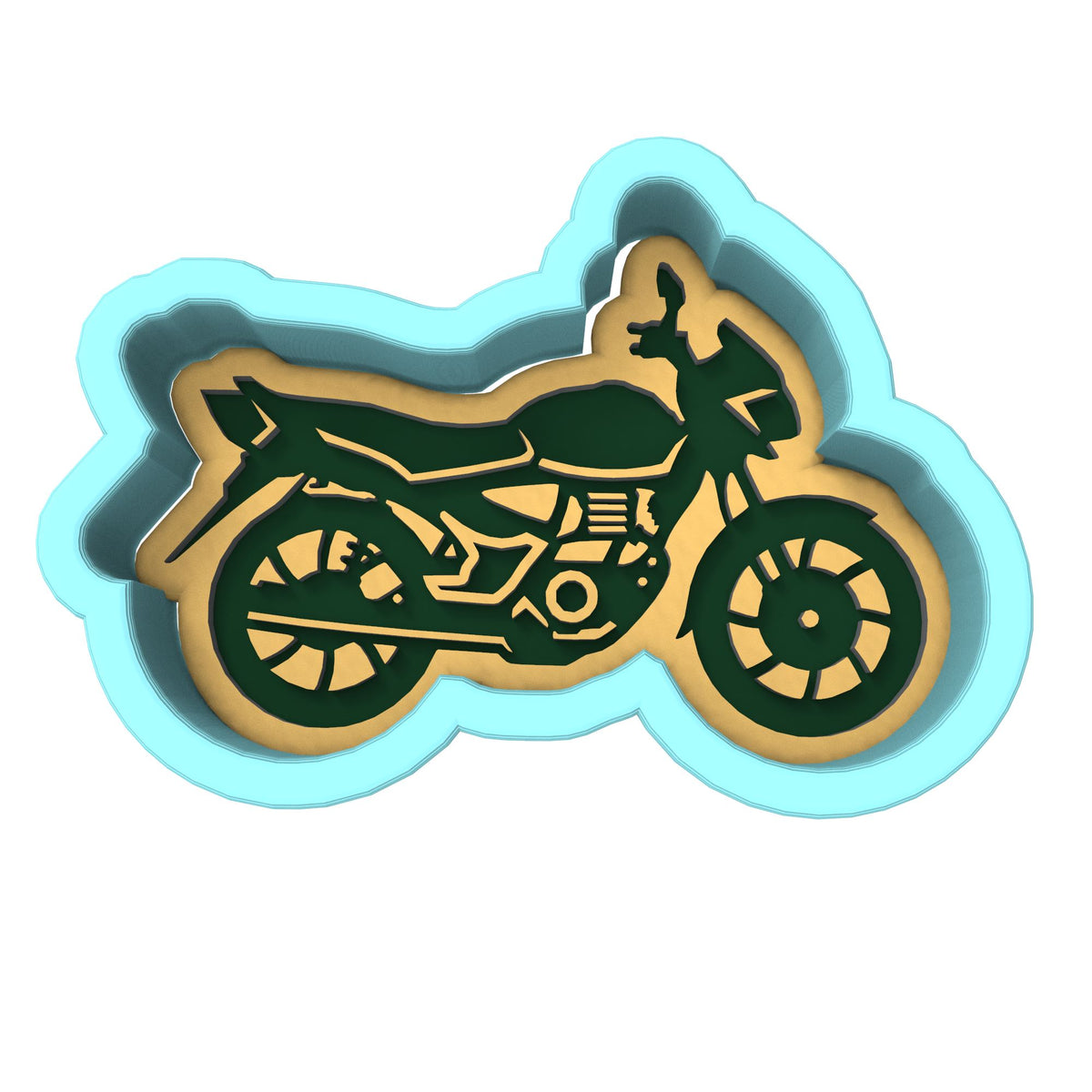 Motorcycle Cookie Cutter | Stamp | Stencil #3